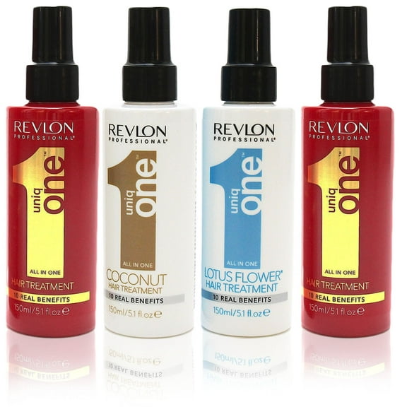 Revlon Uniq One All in One Hair Treatment 5.1 oz (150ml) Multi-Pack (2 Original, 1 Coconut, 1 Lotus)