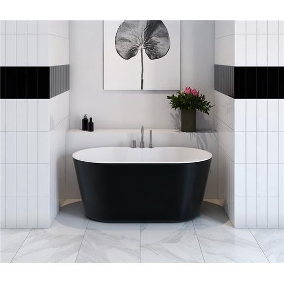 A&E Bath and Shower BT-1078-BLK A&E Bath and Shower Nadia Black Bathtub in Black