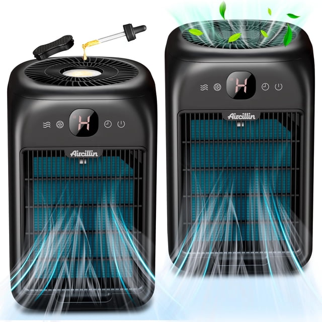 Purificadores de aire Aircillin AP1501 para habitaciones grandes, 908 pies cuadrados, paquete de 2