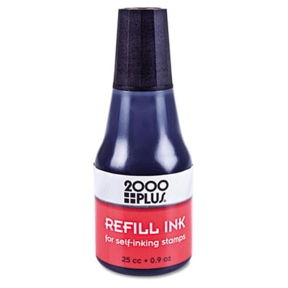 Consolidated Stamp 2000 PLUS Self-Inking Refill Ink, Black, .9 oz Bottle