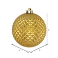 thumbnail image 2 of Vickerman 6" Gold Durian Glitter Ball Ornament, 4 per Bag, 2 of 4