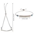 thumbnail image 2 of 2pcs Matching Bracelets for Couples: Stainless Steel Adjustable Couple Bracelets with Rhinestone Charm - Matching Wrist Bangles for Women and Men, 2 of 3