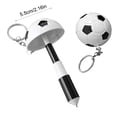 thumbnail image 3 of Soccer Ball Shaped Retractable Pen, Compact Writing Tool With Key Ring Attachment, for Workspace and Workspace Essentials, White, 3 of 6