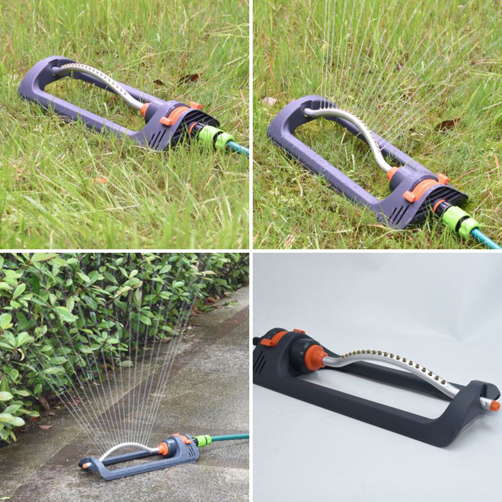 AYYUFE Garden Sprinkler Water-saving Auto 180 Degrees Rotation 19-hole Spout Lawn Covers Watering Automatic Swing Sprinkler Home Supply