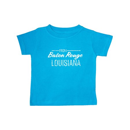 

Inktastic From Baton Rouge Louisiana in White Distressed Text Gift Baby Boy or Baby Girl T-Shirt