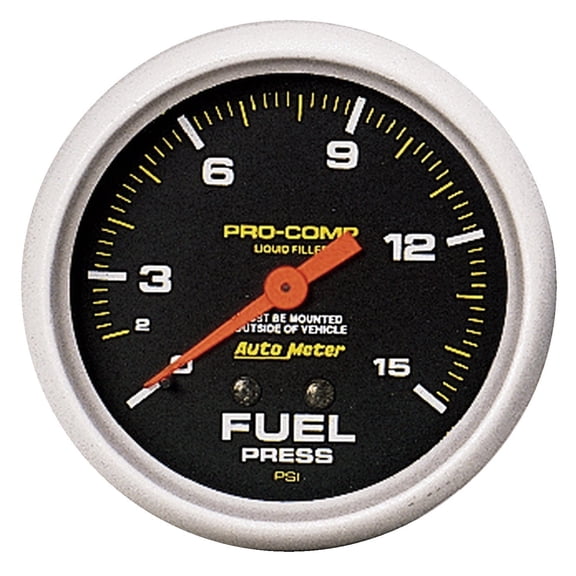 Auto Meter 5411 Pro-Comp Liquid-Filled Mechanical Fuel Pressure Gauge
