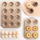 thumbnail image 2 of Molde para tartas con forma de rosquilla con agujeros, para hacer tú mismo, para chocolate, repostería, postres, galletas, muffins, utensilios hechos a mano, 9 tazas, color negro, 2 of 7