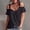 Black, variant on Women's Tops, Tees & Blouses Cap Puff Sleeve Tank Tops for Women Trendy Casual Pleated Boho Tops Ruffle Breathable Summer Tops for Women Hot Summer Sale Wine L