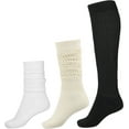 thumbnail image 2 of 3Pairs  Women's Slouch Socks - Thigh High Scrunch Socks, Soft Breathable, Value Bulk Assortment, Fits Shoe Size 5-11, 2 of 7