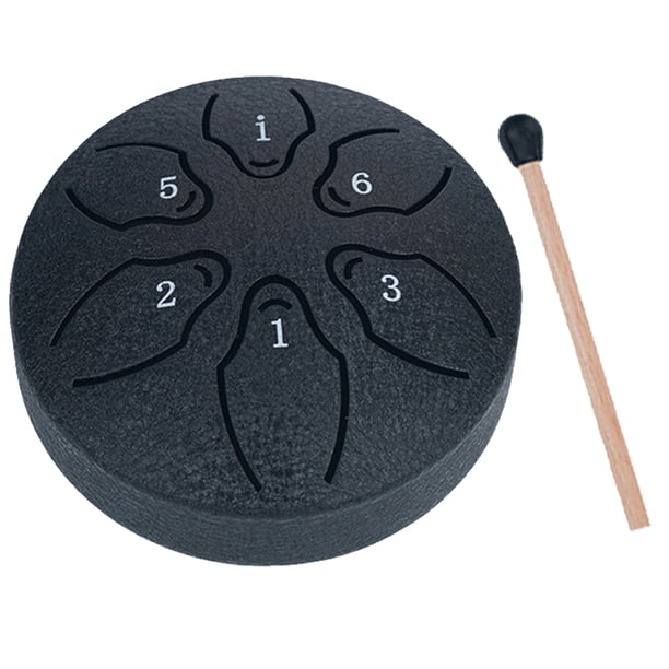 Instrumentos Musicales Percusión Tambor Mano Lluvia Instrumento 3 Pulgadas 6 Notas para Yoga Meditación Regalo