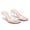 Nude Clear, variant on Women's Clear Open Square Toe Heels Transparent Strap Block Heel Slip on Sandals for Summer Parties Daily Wear