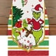 thumbnail image 1 of Bandera navideña para jardín, camino de mesa navideño de lino verde, mantel alegre, decoraciones navideñas para la mesa, Grinch, 1 of 4