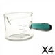 thumbnail image 1 of Jarra medidora de café,Vaso medidor de espresso Jarra de vidrio para espresso,Jarra de vidrio transparente para espresso Mango anti escaldaduras,Taza medidora Jarra para Resistente al, 1 of 8