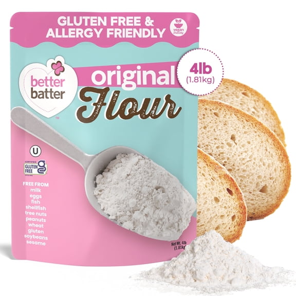 Better Batter Gluten Free Flour All Purpose 4lbs - Vegan, Kosher, Non-GMO