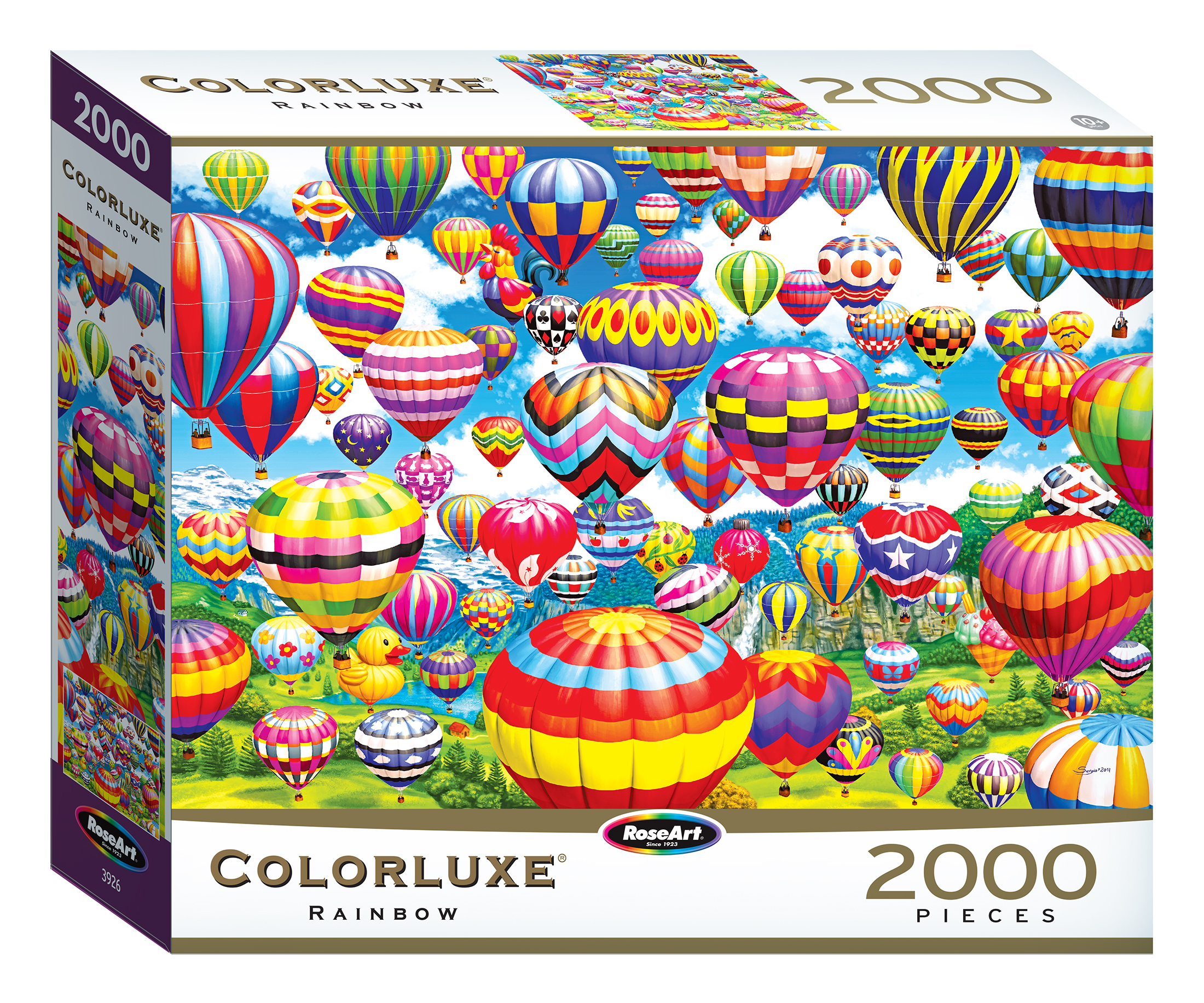 RoseArt Colorluxe 2000-Piece Colorful Balloons in The Sky Adult Interlocking Jigsaw Puzzle