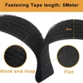 thumbnail image 3 of 5Meter Reusable Fastening Cut-to-Length Cable Straps with 20Pcs Metal Buckles Adjustable Nylon Hook and Loop Cinch Cable Ties White-5M-20Pcs-Metal Width 30mm, 3 of 6