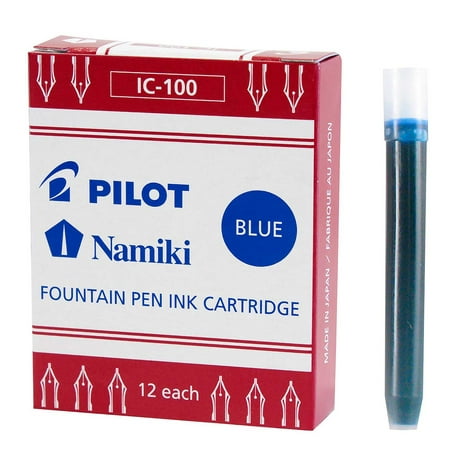 Pilot Namiki Ink Cartridges, 12/Pkg., Blue & (Best Ink For Pilot Metropolitan)
