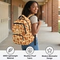 thumbnail image 4 of Pzuqiu Cute Giraffe Print 17 Inch Kids Backpack Ultra-Soft Padded Straps Large Capacity Laptop Lightweight School Bag for Boys Girls 6-10 Years Elementary School Students, 4 of 7