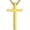 Gold, variant on Inspirational Bible Verse Cross Necklace for Men, Stainless Steel Plain Black Silver Cross Pendant Necklace