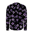 thumbnail image 6 of HomeDM Plus Size Tops for Women Floral Long Sleeve Shirts Crew Neck Casual Loose Fit Dressy Tees Tops, Sizes L-5XL, 6 of 6