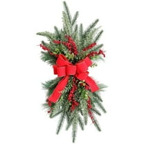 Christmas Upside Down Tree Wreath Front Door Hanging Ornaments Front Door Tree Wreath Christmas Hanging Decoration