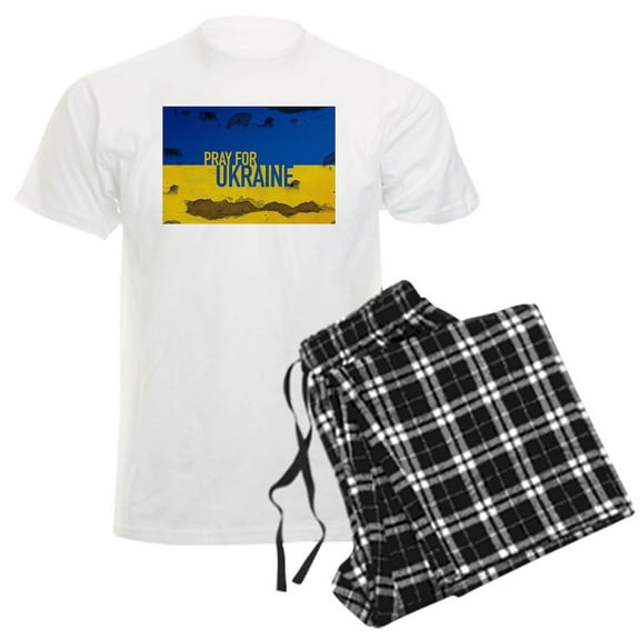 CafePress - Pray For Ukraine Sweatshirt, Stand With Uk Pajamas - Men's Light Loose Fit Cotton Pajama Set