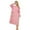 Pink, variant on Long Solid Coral Bathrobe For Women Design Round Neck With Pockets Home Wear Comfort Warmth Purple M