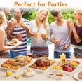 thumbnail image 5 of Plastic Serving Tray for Party plies 15 x 10 White Trays for Serving Food Reusable Large Platter for Buffet Fruit Dert Snack Veggie Kitchen and Outdoor Use Rec 10 Pcs, 5 of 9