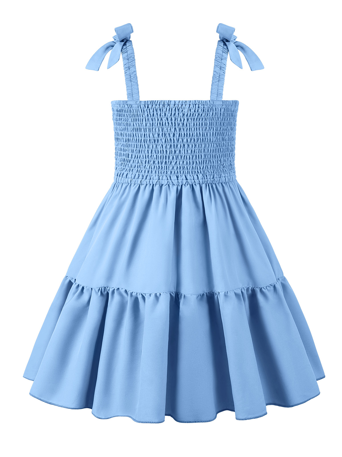Art Class Smocked Sleeveless Dress Girls L 10 12 Coral Peach Blue Beachy  Summer