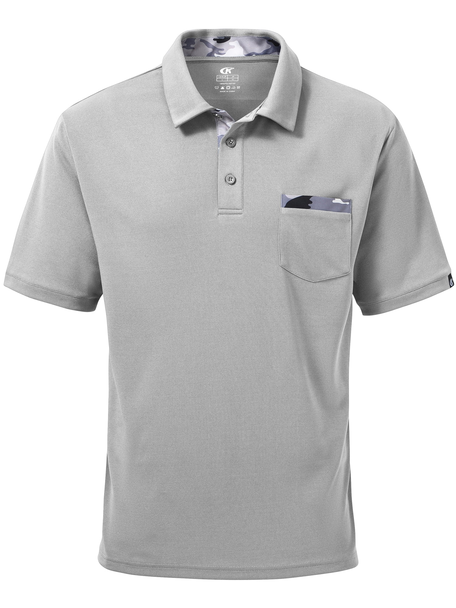 Pdbokew Men's Short Sleeve Printed Lapel Breathable Casual Tops Pocket