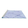 thumbnail image 2 of Ahgly Company Machine Washable Indoor Square Solid Blue Modern Area Rugs, 6' Square, 2 of 4