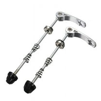 2x Set Bike Bicycle Wheel Hub Front and Rear Tire Quick Release QR Skewer Silver
