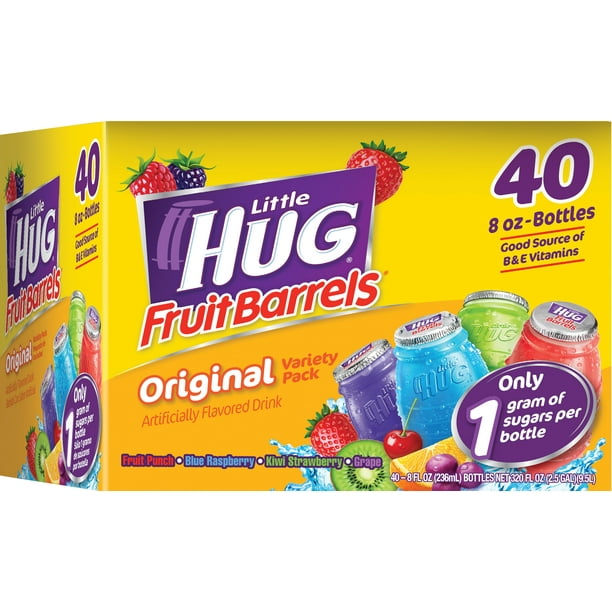 Little Hug Fruit Barrels Original 40 Count Variety Pack Fruit Drink