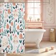 thumbnail image 3 of Manfei Kawaii Cat Shower Curtain 72Wx72L,Floral Pet Bathroom Curtain, 3 of 6