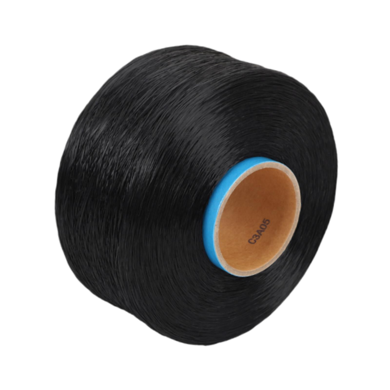 Sharprepublic Elastic String Elastic Bracelet String Cord Black Large Roll Spandex String for Craft Supplies DIY Braided Necklace 0.7mm 4500m