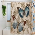 thumbnail image 3 of Vintage Teal Butterfly Long Shower Curtain Set, Waterproof Shower Curtains for Bathroom, Vintage Brown Tree Branch Washable Fabric Cloth Bath Curtain for Bathtub Decoration with Hooks 72x84 Inches, 3 of 9
