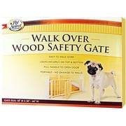 Pet Select Walk Over Wooden Gate with Pass Through Door (25-44" W x 18" H)