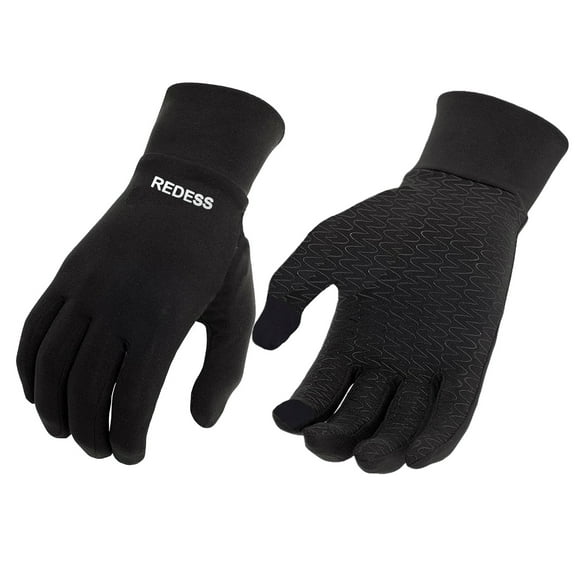 REDESS Running Gloves for Men and Women with Touchscreen,Winter Black Gloves for Running Skiing Driving