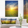 thumbnail image 1 of Beauty Sunset over Sunflowers Field - Floral Canvas Art Print, 1 of 3