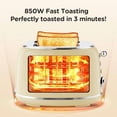 Retro 2‑Slice Toaster, Vintage Beige White | Comes with Lid&Bread ...