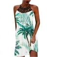 thumbnail image 5 of Sakmal Midi Womens Summer Dresses Cutout White Tank Shift Dress Tropical Floral Dresses for Women, 5 of 5