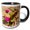 Black/White, variant on 3drose, Imperial Sand Dunes Recreation Area, Ca. Evening Primrose Flowers., 15oz Two-tone Yellow Mug