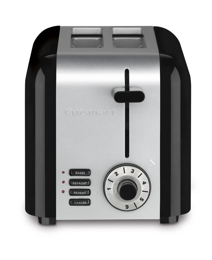 Cuisinart 2-Slice Compact Stainless Steel Toaster, Black Stainless Cuisinart 2 Slice Stainless Steel Toaster In Black Stainless