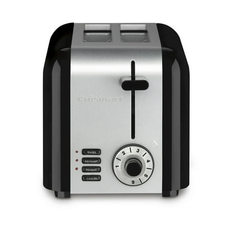 Cuisinart 2-Slice Compact Stainless Steel Toaster, Black