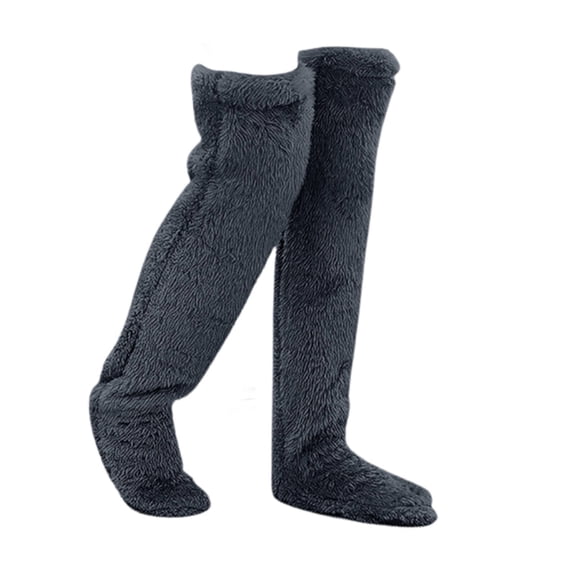 AUQ Knee High Socks,Polyester Womens Socks,Socks for Men,Black