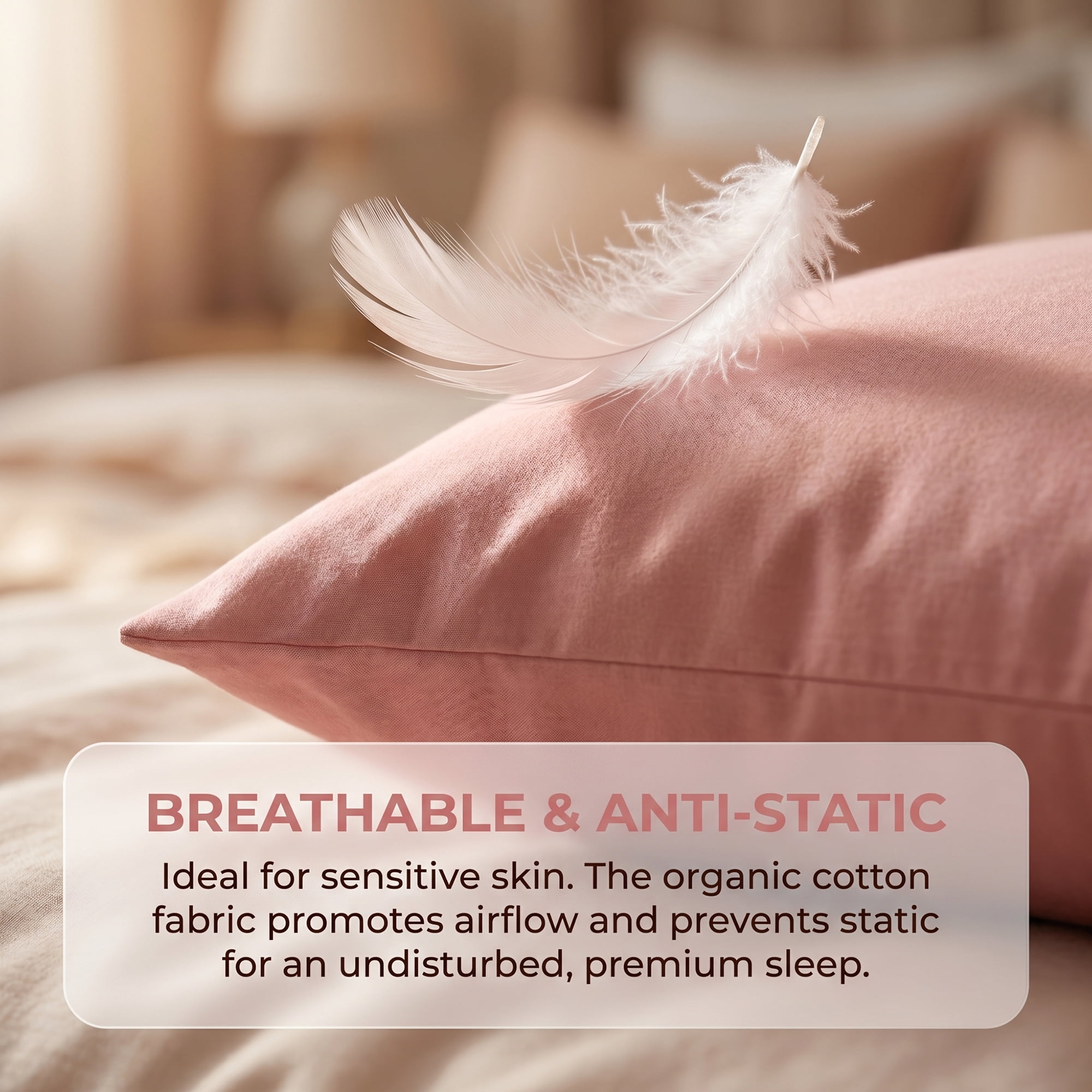 Unique Bargains Thin Polyester Single-Layer Envelope-Style Pillow Protector Bean