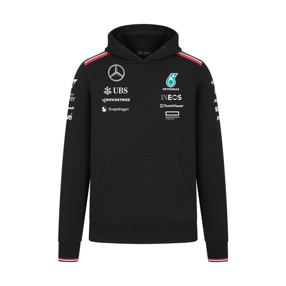 Mercedes Amg Petronas F1 Team Mens Black Hoodie 2024