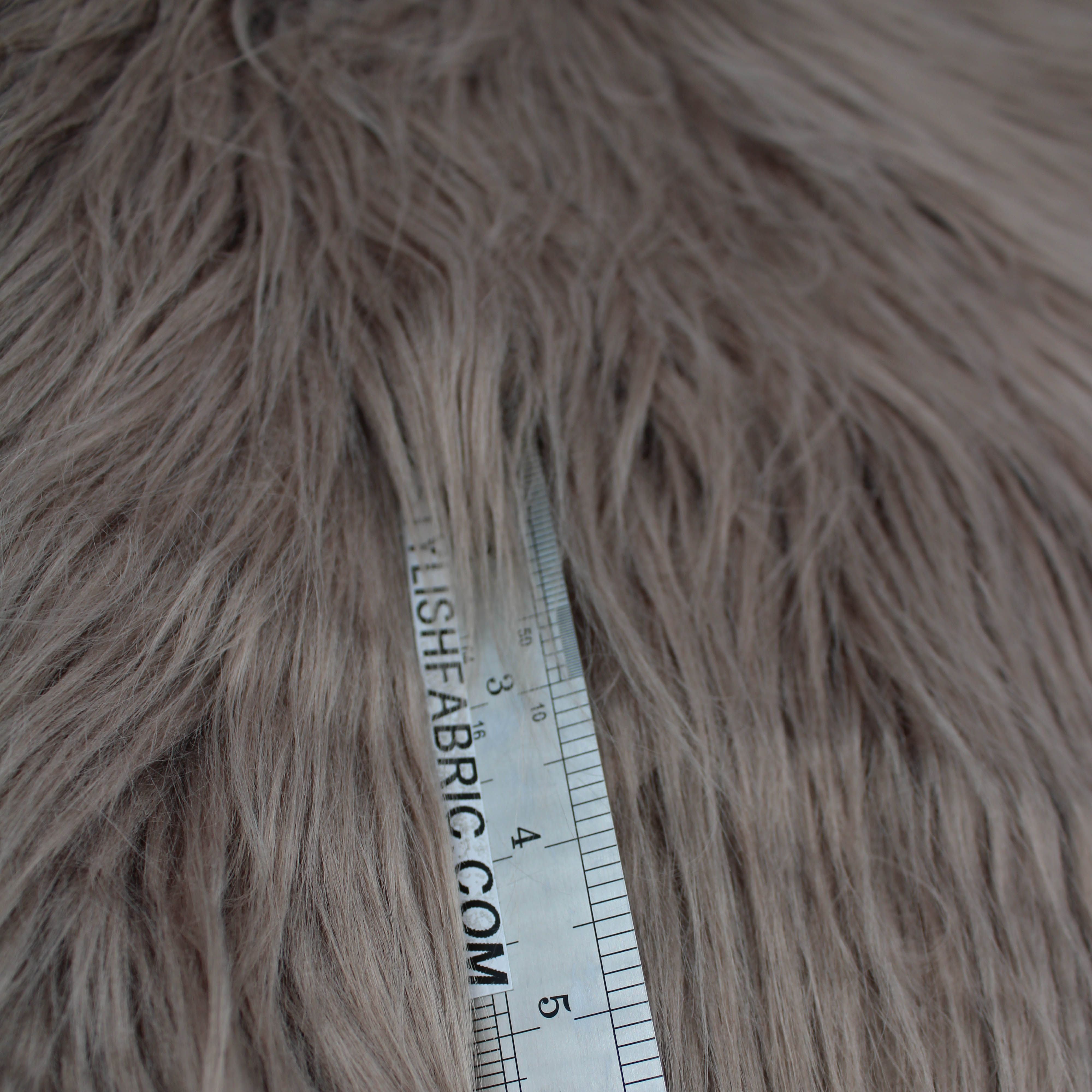 Faux Fake Fur Solid Mongolian Long Pile Fabric / Brown / EcoshagTM 15 Yard  Bolt