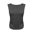 thumbnail image 5 of cocolona Womens Workout Tank Tops Crew Neck Sleeveless Yoga Sports Gym Crop Shirts, 5 of 6