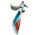 thumbnail image 5 of Wrapables? Silk Satin Floral 35 x 35 Inch Square Scarf, Roses, 5 of 6